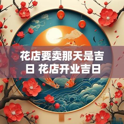 花店要卖那天是吉日 花店开业吉日