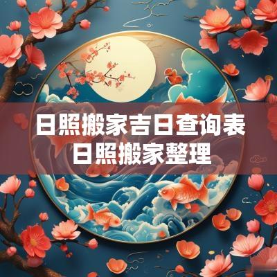 日照搬家吉日查询表 日照搬家整理