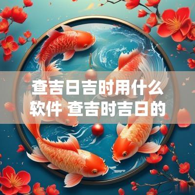 查吉日吉时用什么软件 查吉时吉日的app