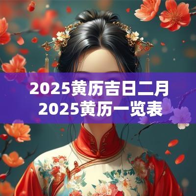 2025黄历吉日二月 2025黄历一览表