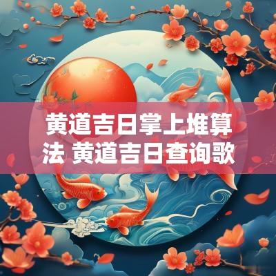 黄道吉日掌上堆算法 黄道吉日查询歌诀