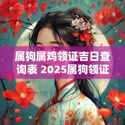属狗属鸡领证吉日查询表 2025属狗领证吉日查询