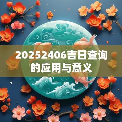20252406吉日查询的应用与意义