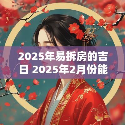 2025年易拆房的吉日 2025年2月份能拆房的吉日