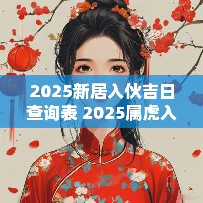 2025新居入伙吉日查询表 2025属虎入伙吉日