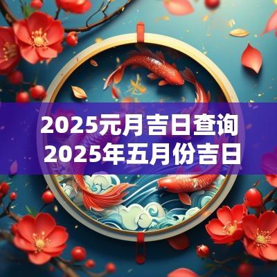 2025元月吉日查询 2025年五月份吉日查询