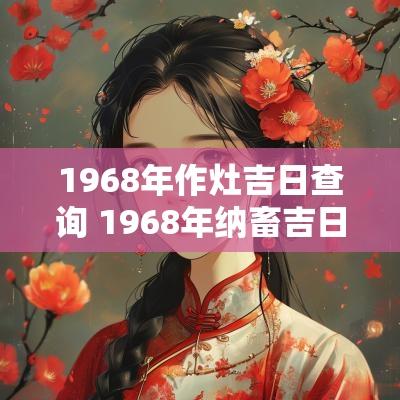 1968年作灶吉日查询 1968年纳畜吉日