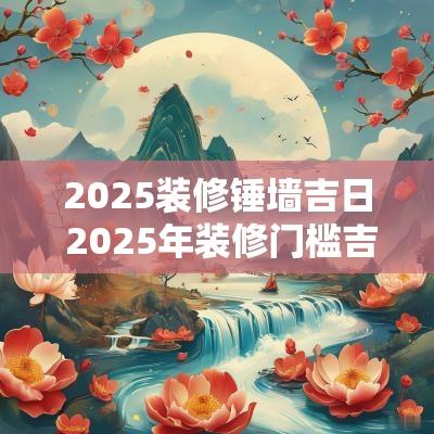 2025装修锤墙吉日 2025年装修门槛吉日