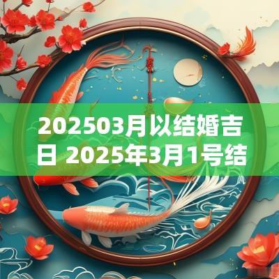 202503月以结婚吉日 2025年3月1号结婚吉日好不