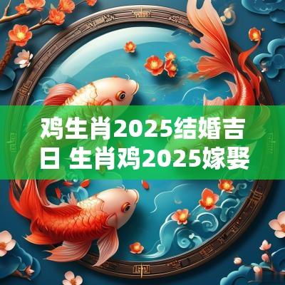 鸡生肖2025结婚吉日 生肖鸡2025嫁娶吉日