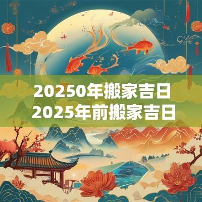 20250年搬家吉日 2025年前搬家吉日6-12月