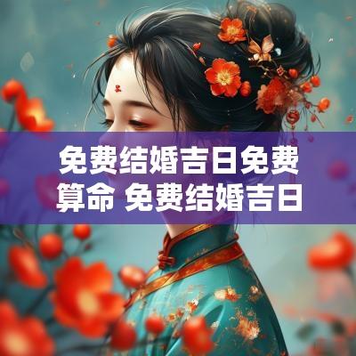 免费结婚吉日免费算命 免费结婚吉日查询小程序