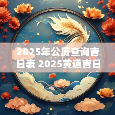 2025年公历查询吉日表 2025黄道吉日农历查询表