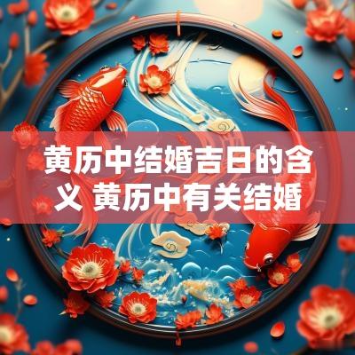 黄历中结婚吉日的含义 黄历中有关结婚的宜忌都有哪些