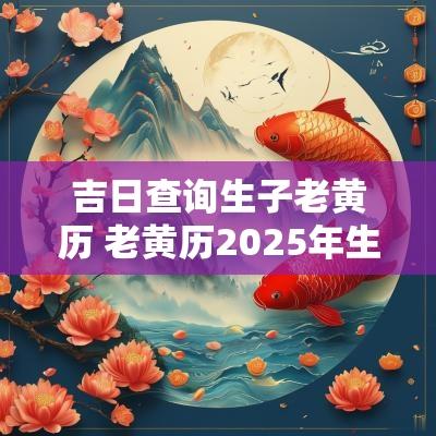 吉日查询生子老黄历 老黄历2025年生子吉日