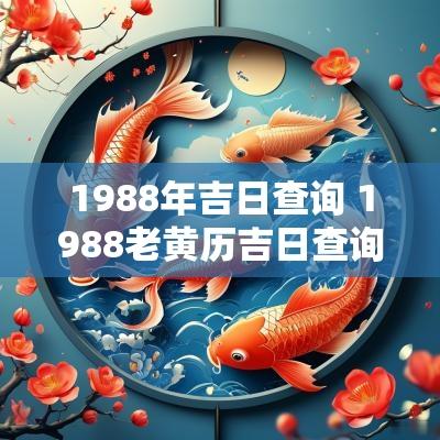 1988年吉日查询 1988老黄历吉日查询表 1988年吉日查询 1988老黄历吉日查询表