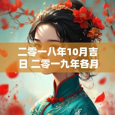 二零一八年10月吉日 二零一九年各月吉日