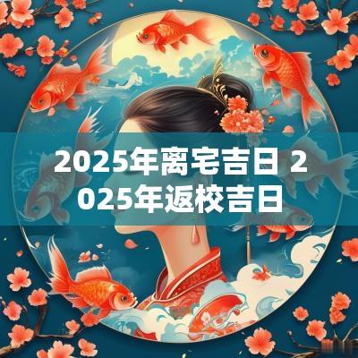 2025年离宅吉日 2025年返校吉日