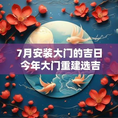 7月安装大门的吉日 今年大门重建选吉日
