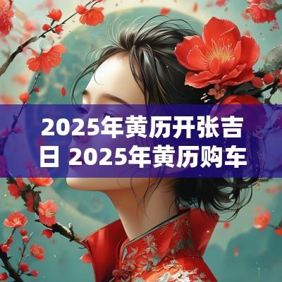 2025年黄历开张吉日 2025年黄历购车吉日