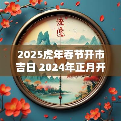 2025蛇年春节开市吉日 2025年正月开市吉日一览表