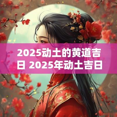 2025动土的黄道吉日 2025年动土吉日一览表