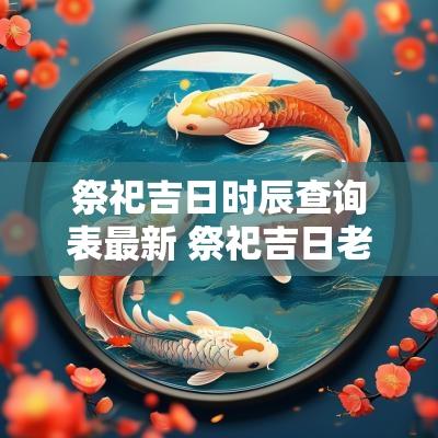 祭祀吉日时辰查询表最新 祭祀吉日老黄历时辰