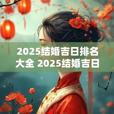 2025结婚吉日排名大全 2025结婚吉日一览表