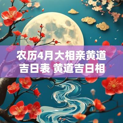 农历4月大相亲黄道吉日表 黄道吉日相亲