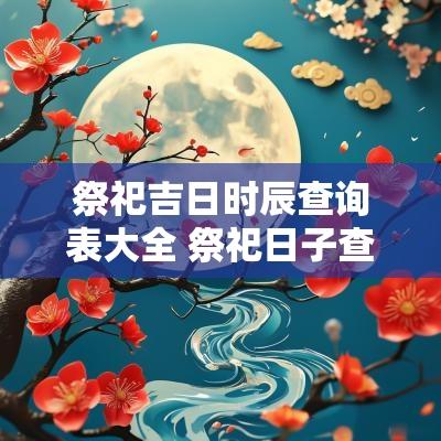 祭祀吉日时辰查询表大全 祭祀日子查询