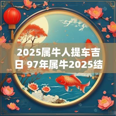 2025属牛人提车吉日 97年属牛2025结婚吉日