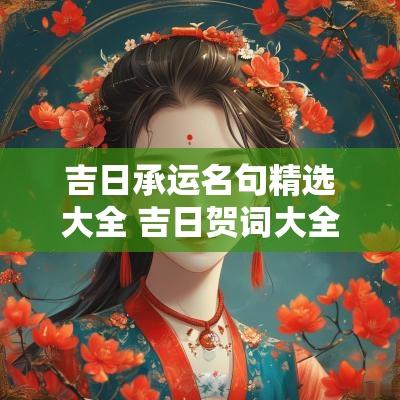 吉日承运名句精选大全 吉日贺词大全