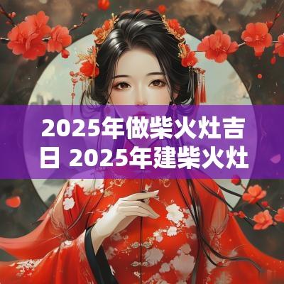 2025年做柴火灶吉日 2025年建柴火灶吉日