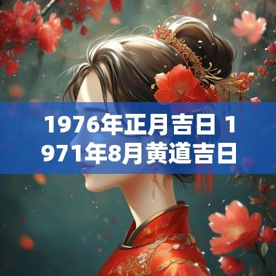1976年正月吉日 1971年8月黄道吉日一览表