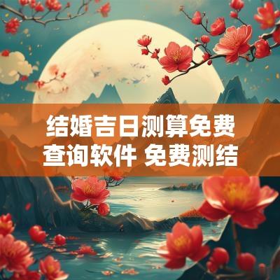 结婚吉日测算免费查询软件 免费测结婚吉日查询小程序