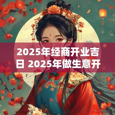 2025年经商开业吉日 2025年做生意开张吉日