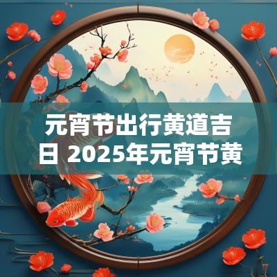 元宵节出行黄道吉日 2025年元宵节黄道吉日