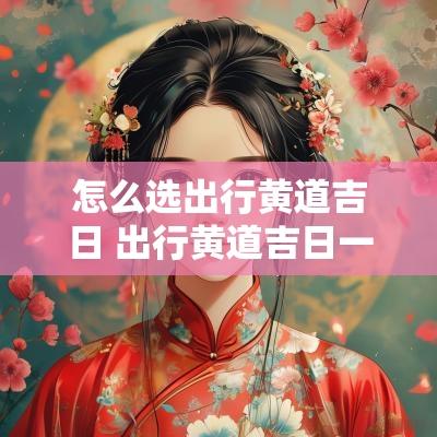 怎么选出行黄道吉日 出行黄道吉日一览表