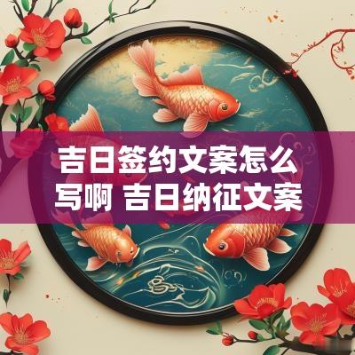 吉日签约文案怎么写啊 吉日纳征文案