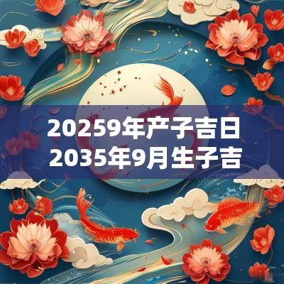 20259年产子吉日 2035年9月生子吉日