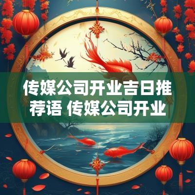 传媒公司开业吉日推荐语 传媒公司开业最好的祝福顺口溜