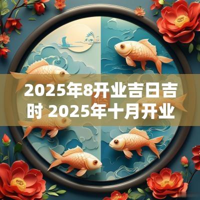 2025年8开业吉日吉时 2025年十月开业好日子