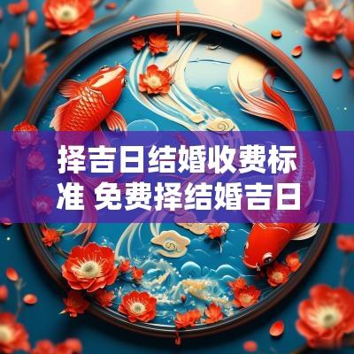 择吉日结婚收费标准 免费择结婚吉日