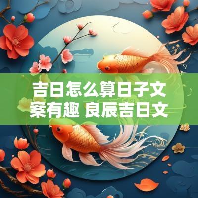 吉日怎么算日子文案有趣 良辰吉日文案