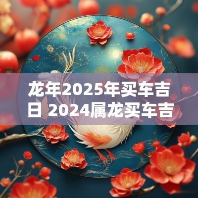 蛇年2025年买车吉日 2025属龙买车吉日