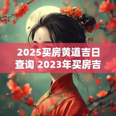 2025买房黄道吉日查询 2025年买房吉日一览表图片