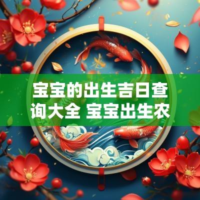 宝宝的出生吉日查询大全 宝宝出生农历吉日查询表