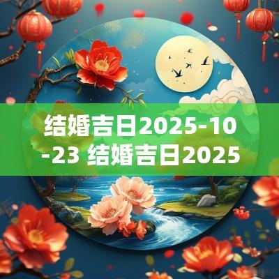 结婚吉日2025-10-23 结婚吉日2025一览表大全