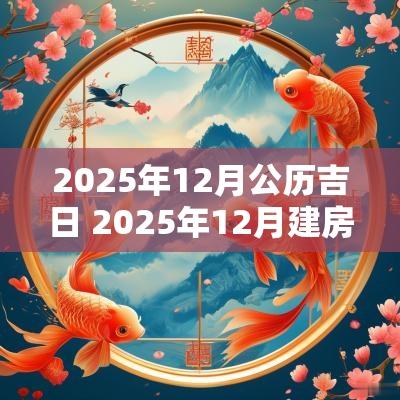 2025年12月公历吉日 2025年12月建房吉日