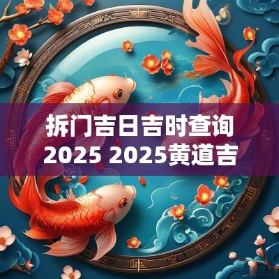 拆门吉日吉时查询2025 2025黄道吉日吉日查询